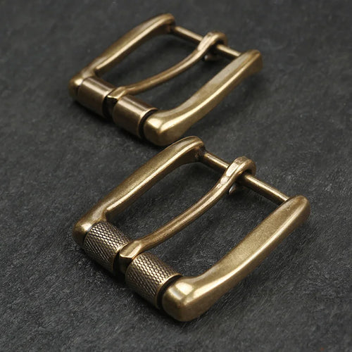 1 Piece Solid Brass Vintage Antique Finish Men's Roller Pin Belt Buckle, Stylish & Versatile Durable Waist Belt Buckle Accessory