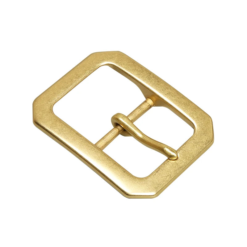 Solid Brass Metal Belt Buckle 40mm Casual Belt Buckle Jeans Accessorie Stainless Steel Single Pin Belt Half Buckle