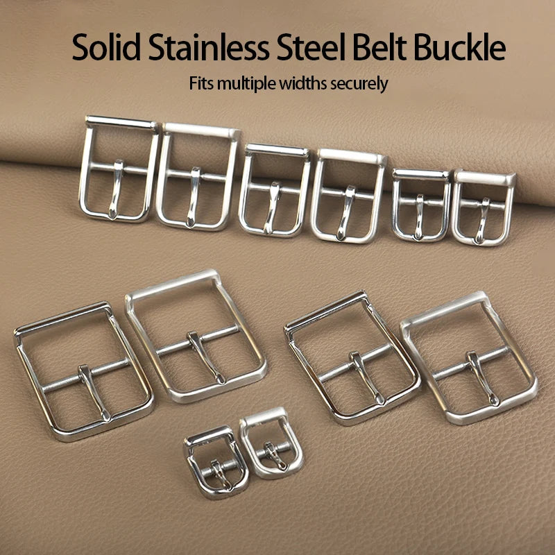 304 Solid Stainless Steel Center Bar Pin Buckle, Men's & Women's Belt Buckle, Hardware Accessories for Belts and Bags
