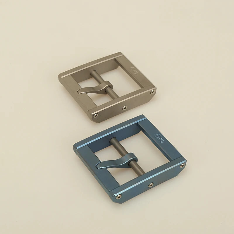 Metal Titanium Belt Buckle Men's Stainless Steel Single Pin Belt Half Buckle For Leather Craft Jeans Webbing Jeans Accessories
