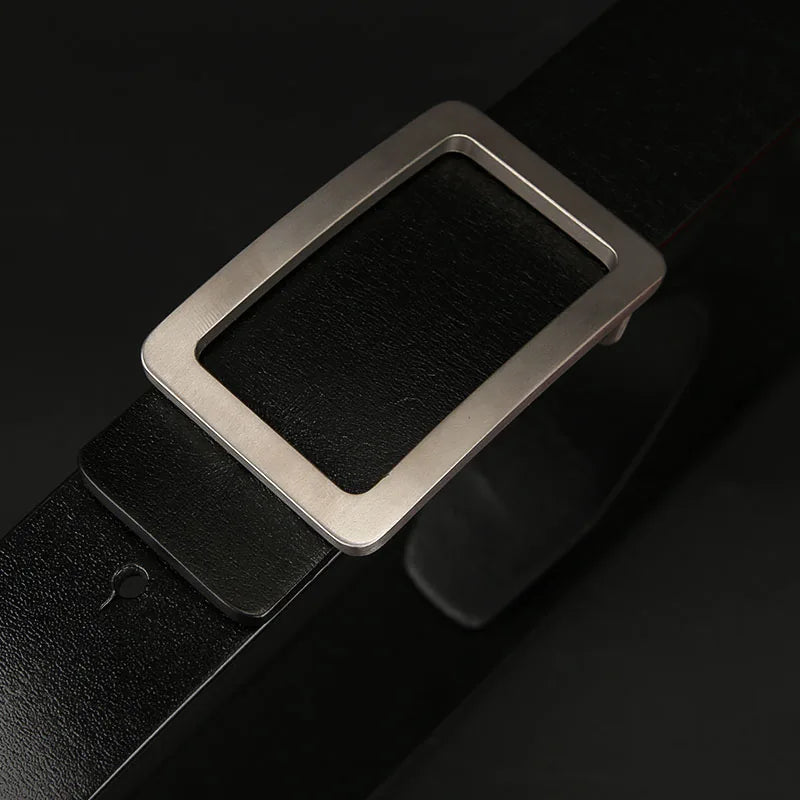 Titanium Metal Belt Buckle 35mm-39mm For Men Stainless Steel Single Pin Belt Half Buckle Fit For Leather Craft Jeans Webbing