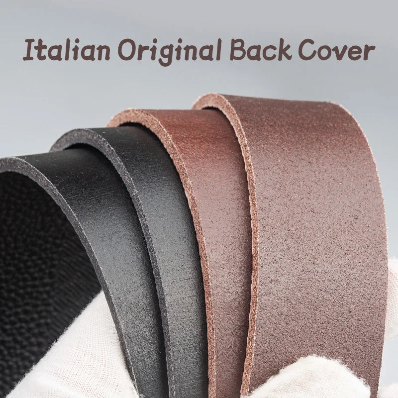Tuscany Italy Vegetable Tanned Leather Handmade DIY Headless Belt Genuine Leather Men's High Quality Belts Full-Grain Leather
