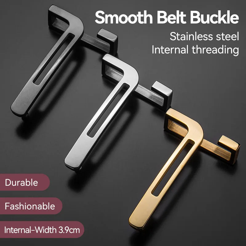 1pcs Brushed Metal  belt buckles Solid Stainless Steel Leather Craft Accessories Casual Belt Buckle