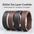 Tuscany Italy Vegetable Tanned Leather Handmade DIY Headless Belt Genuine Leather Men's High Quality Belts Full-Grain Leather