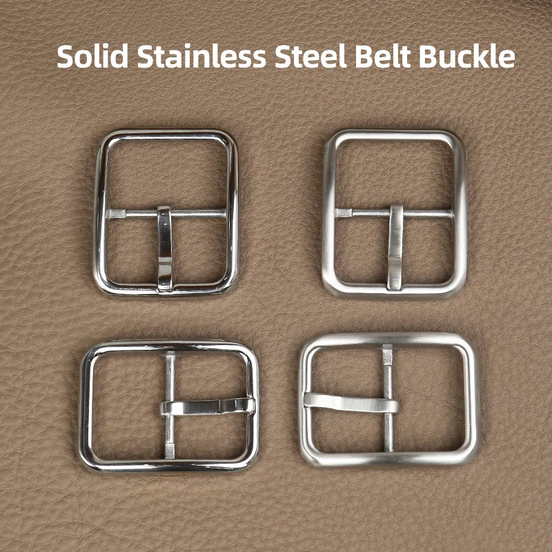 1 Piece Solid 304 Stainless Steel Men's Center Bar Belt Buckle, Universal for Business Formal & Casual Wear, Belt Accessory