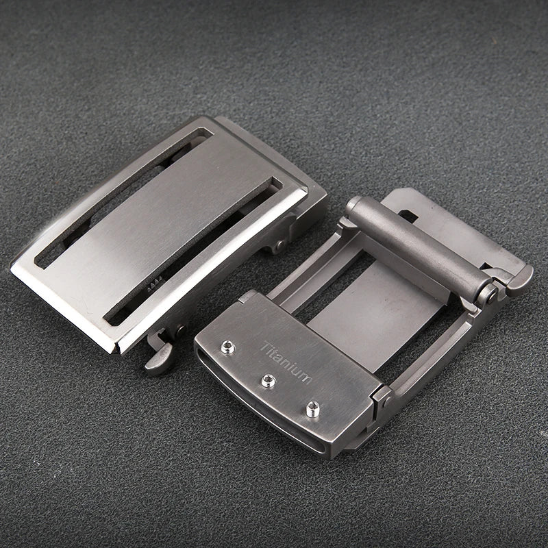 Smooth Buckle Men's Belt Titanium Metal Buckle Fashion Belt Buckle Adjustable Waist Buckle DIY Leather Craft Buckle