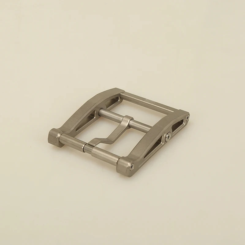 Metal Titanium Belt Buckle Men's Stainless Steel Single Pin Belt Half Buckle For Leather Craft Jeans Webbing Jeans Accessories