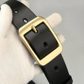 Genuine Leather Men's High Quality Belts 3.8cm Width Italian plant tanned leather Solid Brass Belt Buckle Men's Belt For Jeans