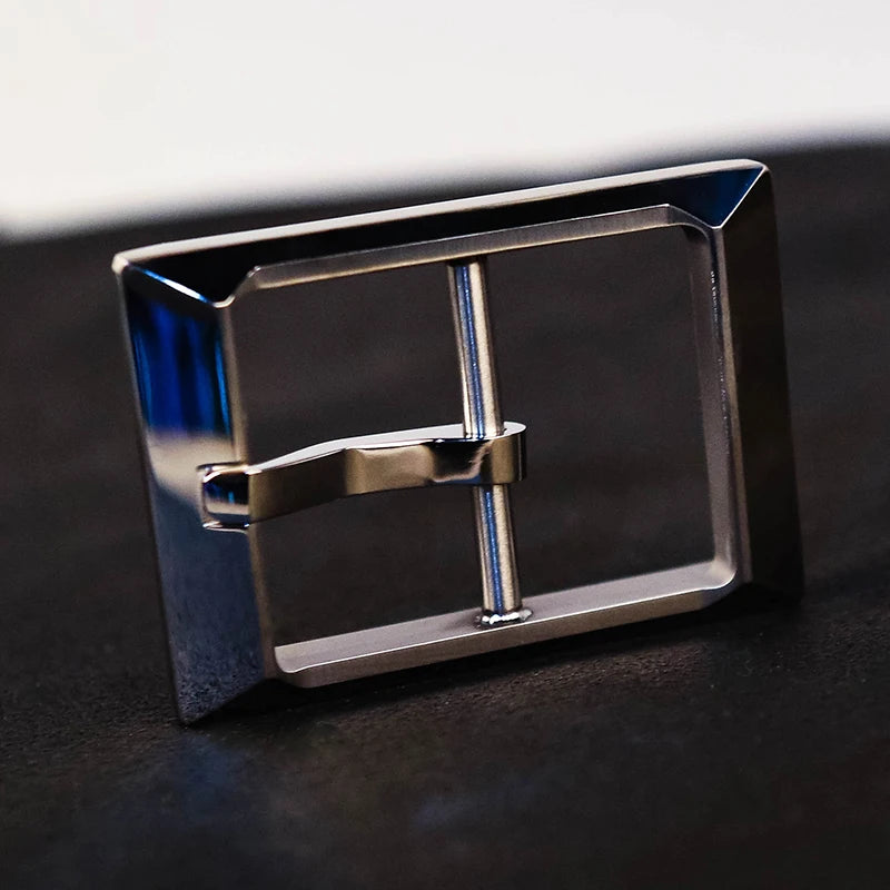 Titanium Metal Belt Buckle 36mm-38mm For Men Stainless Steel Single Pin Belt Half Buckle Fit For Leather Craft Jeans Webbing