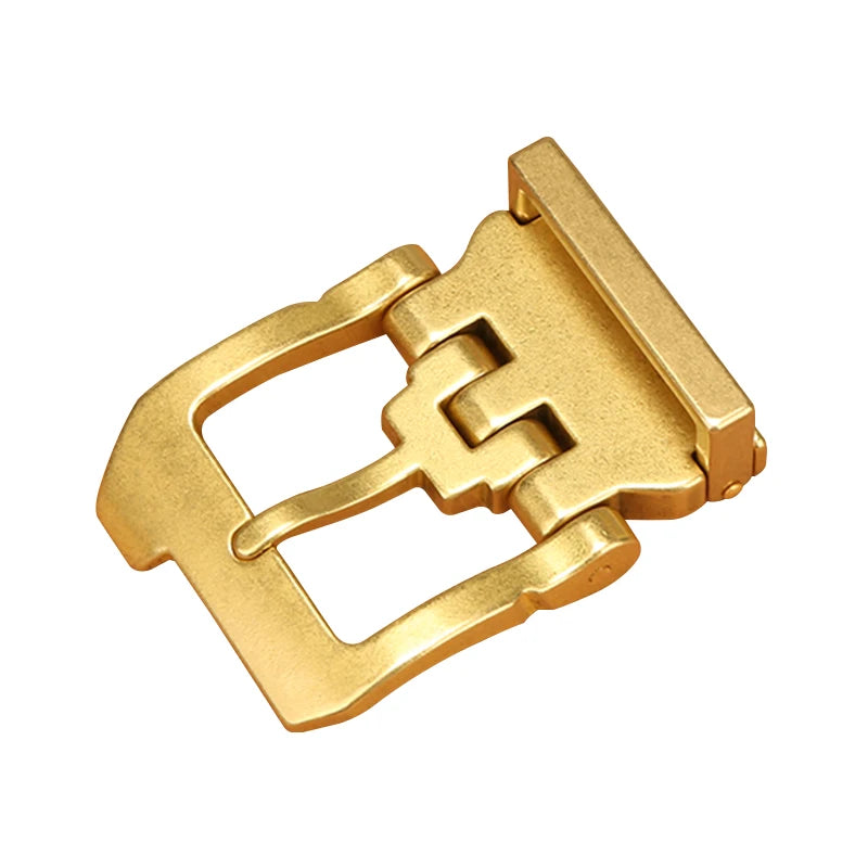 1pcs Solid Brass Belt Buckle 39mm Belt Buckle For Men Stainless Steel Single Pin Belt Half Buckle DIY Leather Craft Buckle