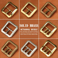 Solid Brass Belt Buckle 40mm Belt Buckle Men's  Stainless Steel Single Pin Belt  Buckle Jeans Accessories