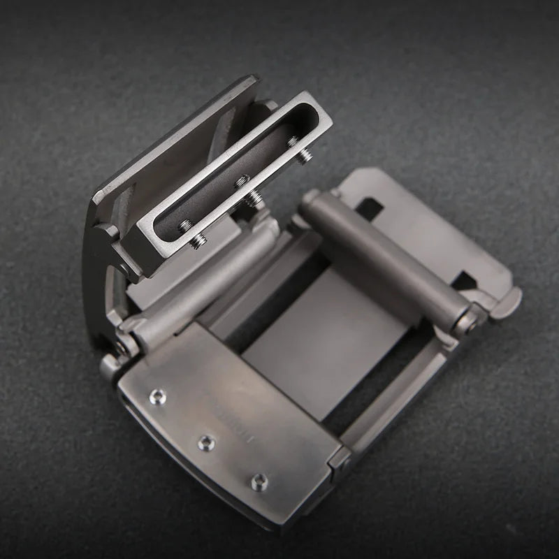 Smooth Buckle Men's Belt Titanium Metal Buckle Fashion Belt Buckle Adjustable Waist Buckle DIY Leather Craft Buckle