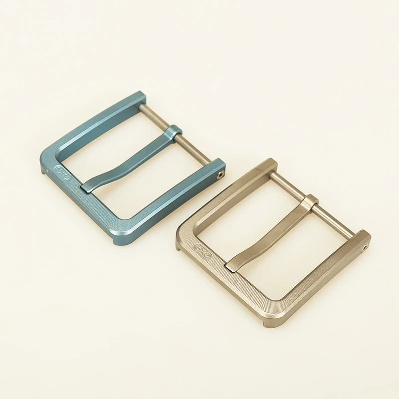 Metal Titanium Belt Buckle Men's Stainless Steel Single Pin Belt Half Buckle For Leather Craft Jeans Webbing Jeans Accessories