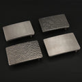 Titanium Metal Belt Buckle 35mm-39mm For Men Stainless Steel Single Pin Belt Half Buckle Fit For Leather Craft Jeans Webbing